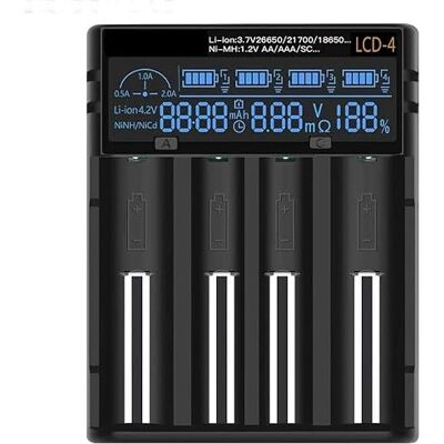 PRENDELUZ Aigostar Batterieladegerät, 1,2 V, 4 Stück, zum Aufladen von AA/AAA-Batterien, unterstützt gemischtes Laden, USB-Anschluss PRENDELUZ Aigostar Batterieladegerät, 1,2 V, 4 Stück, zum Aufladen von AA/AAA-Batterien, unterstützt gemischtes Laden, USB-Anschluss