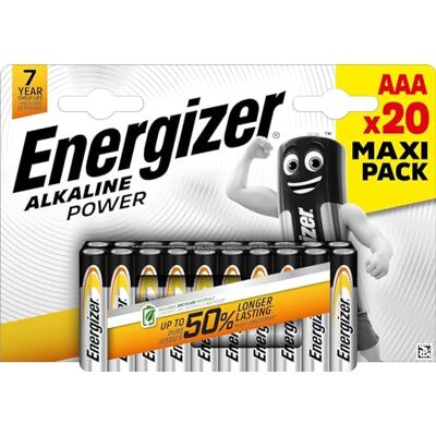 Energizer - LR03 AAA Alkaline Power 20er Pack - Batterie Energizer - LR03 AAA Alkaline Power 20er Pack - Batterie