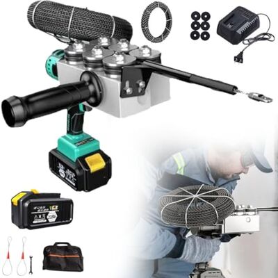 ZHPPED Elektriker-Kabel-Einfädelgerät für versteckte Rohre, vollautomatische Einfädelmaschine, verstecktes Kabel-Einziehwerkzeug für elektrische Kabel, Lithium-Batterie-Einfädelmaschine,1x3000mA ZHPPED Elektriker-Kabel-Einfädelgerät für versteckte Rohre, vollautomatische Einfädelmaschine, verstecktes Kabel-Einziehwerkzeug für elektrische Kabel, Lithium-Batterie-Einfädelmaschine,1x3000mA