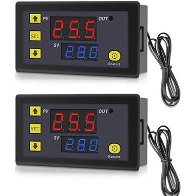 GERUI 2 Stück W3230 20A DC 12V Digital Temperaturregler Digitaler Thermostat Temperaturschalter-50-120℃ mit NTC 10K-Sensorsonde. GERUI 2 Stück W3230 20A DC 12V Digital Temperaturregler Digitaler Thermostat Temperaturschalter-50-120℃ mit NTC 10K-Sensorsonde.