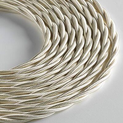 KLARTEXT Textilkabel BELLE ÉPOQUE für Elektroinstallation, 3 x 1,5 mm, elfenbeinfarben, 10 m KLARTEXT Textilkabel BELLE ÉPOQUE für Elektroinstallation, 3 x 1,5 mm, elfenbeinfarben, 10 m