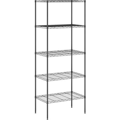 Furinno Wayar 5-stufiges Lagerregal aus Metall, 61 x 36 x 152 cm, Schwarz Furinno Wayar 5-stufiges Lagerregal aus Metall, 61 x 36 x 152 cm, Schwarz