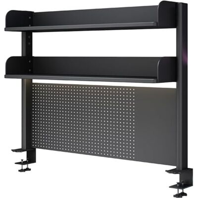 SXRLOZ Clamp-on Schreibtisch Organizer, Desk Extender Pegboard Workstation, Desk Privacy Panel, Desktop Storage Shelf, Desktop Shelving System, für Home Office Gaming Desk(100cm) SXRLOZ Clamp-on Schreibtisch Organizer, Desk Extender Pegboard Workstation, Desk Privacy Panel, Desktop Storage Shelf, Desktop Shelving System, für Home Office Gaming Desk(100cm)