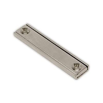 first4magnets Neodym Kanal Magnet 60mm x 13,5mm x 5mm Dick Mit 2X 3,3mm Counterunk Löcher 30kg Zug first4magnets Neodym Kanal Magnet 60mm x 13,5mm x 5mm Dick Mit 2X 3,3mm Counterunk Löcher 30kg Zug