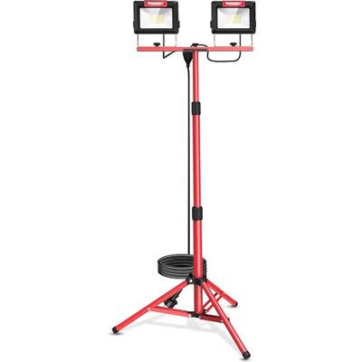HYCHIKA BETTER TOOLS FOR BETTER LIFE HYCHIKA LED Baustrahler Arbeitsstrahler mit Stativ 2x60W, LED Strahler 2x7000 Lumen,1.75M Einstellbar Teleskopisch, 360°Grad Drehung 3M Kabel HYCHIKA BETTER TOOLS FOR BETTER LIFE HYCHIKA LED Baustrahler Arbeitsstrahler mit Stativ 2x60W, LED Strahler 2x7000 Lumen,1.75M Einstellbar Teleskopisch, 360°Grad Drehung 3M Kabel