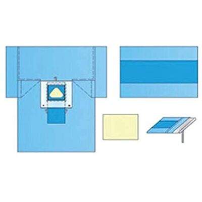 GIMA Mediberg Chirurgisches Set Kaiserschnitt aus doppelt gekoppeltem Vliesstoff, steril, Packung mit 8 Sets GIMA Mediberg Chirurgisches Set Kaiserschnitt aus doppelt gekoppeltem Vliesstoff, steril, Packung mit 8 Sets