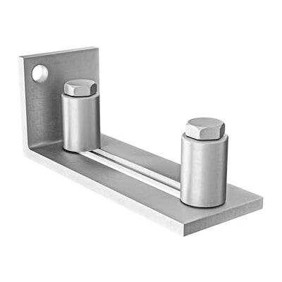 Amig Bodenführung mit Doppelschiebetür – bis zu 55 mm – Doppelrolle aus mattem Edelstahl 18-8 – korrosionsbeständig – Modell SD022 Amig Bodenführung mit Doppelschiebetür – bis zu 55 mm – Doppelrolle aus mattem Edelstahl 18-8 – korrosionsbeständig – Modell SD022