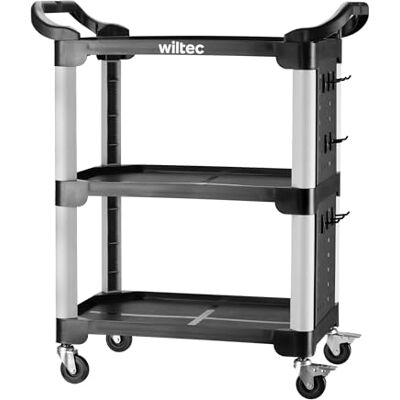 Wiltec 3-Ebenen Rollwagen Typ 03 mit 150 kg Traglast, Werkstattwagen 87 x 43 x 66 cm aus Kunststoff Wiltec 3-Ebenen Rollwagen Typ 03 mit 150 kg Traglast, Werkstattwagen 87 x 43 x 66 cm aus Kunststoff