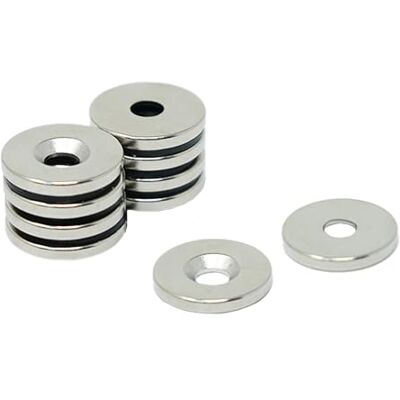 first4magnets Neodym Magnet Für Künste, Handwerk, Modellherstellung 15mm Durchmesser x 2mm Dick x 4,2mm C/Senken 2,6kg Zug Süd Pack von 20 first4magnets Neodym Magnet Für Künste, Handwerk, Modellherstellung 15mm Durchmesser x 2mm Dick x 4,2mm C/Senken 2,6kg Zug Süd Pack von 20