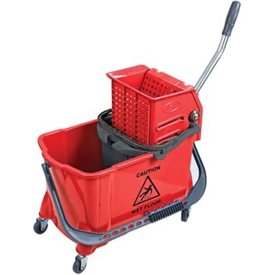 La Briantina Rombo Wagen für Bodenwischer und professionelle Rollen, 34 Liter, 69 x 32 x 72 cm, Farbcode: Rot La Briantina Rombo Wagen für Bodenwischer und professionelle Rollen, 34 Liter, 69 x 32 x 72 cm, Farbcode: Rot