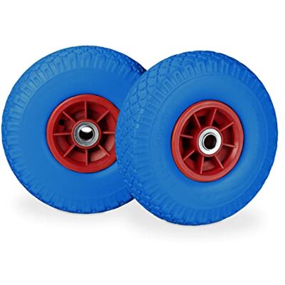 Relaxdays 2X Sackkarrenrad, pannensichere Vollgummireifen, 3.00-4", 20mm Achse, bis 80 kg, 260 x 85 mm, versch. Farben Relaxdays 2X Sackkarrenrad, pannensichere Vollgummireifen, 3.00-4", 20mm Achse, bis 80 kg, 260 x 85 mm, versch. Farben