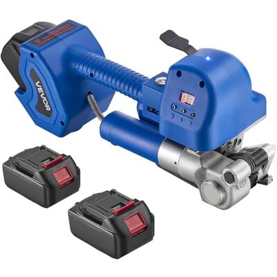 VEVOR Umreifungsgerät, 2 x 4000 mAh Akku, Umreifungsmaschine mit Digitalanzeige für 10–19 mm breite PET-Bänder, Bandverpackungsmaschine für ideal für Fabriken, Lagerhallen, & Logistikzentren VEVOR Umreifungsgerät, 2 x 4000 mAh Akku, Umreifungsmaschine mit Digitalanzeige für 10–19 mm breite PET-Bänder, Bandverpackungsmaschine für ideal für Fabriken, Lagerhallen, & Logistikzentren