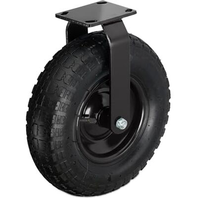 Relaxdays Bockrolle, 3.50-4, Traglast 120 kg, Gummi, Stahlplatte, luftbereift, Schwerlastrad, Gummirolle, Farbwahl Relaxdays Bockrolle, 3.50-4, Traglast 120 kg, Gummi, Stahlplatte, luftbereift, Schwerlastrad, Gummirolle, Farbwahl
