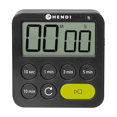 HENDI Küchentimer, digital, 3 Alarmeinstellungen, Stoppuhr, ausklappbarer Ständer, Aufhängeloch, magnetisch, LED-Beleuchtung, digitaler Timer, Kurzzeitwecker, 82x20x(H)88mm, ABS HENDI Küchentimer, digital, 3 Alarmeinstellungen, Stoppuhr, ausklappbarer Ständer, Aufhängeloch, magnetisch, LED-Beleuchtung, digitaler Timer, Kurzzeitwecker, 82x20x(H)88mm, ABS