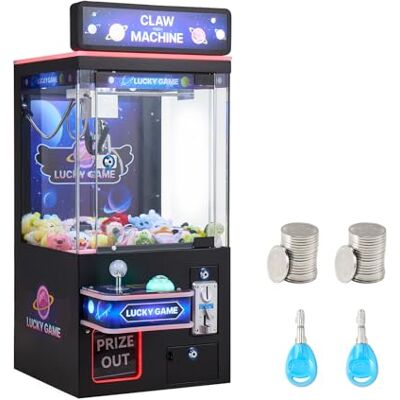 VEVOR Greifautomat, Spielautomat, mittelgroßer Arcade-Spielautomat mit Licht & Ton, verstellbaren Stahlkrallen, Gewinnautomat, Greifer, Verkaufsspielzeug, für kommerzielles Heimkino, Schwarz-Lila VEVOR Greifautomat, Spielautomat, mittelgroßer Arcade-Spielautomat mit Licht & Ton, verstellbaren Stahlkrallen, Gewinnautomat, Greifer, Verkaufsspielzeug, für kommerzielles Heimkino, Schwarz-Lila
