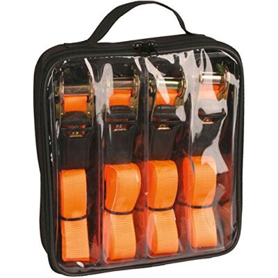 Kerbl Works Kerbl Zurrgurtset, 250/500kg 25mm x 5m, 4er-Pack, in Tasche, orange Kerbl Works Kerbl Zurrgurtset, 250/500kg 25mm x 5m, 4er-Pack, in Tasche, orange