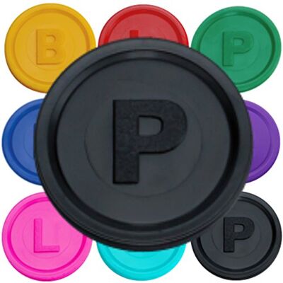 SCHWABMARKEN 1000 Pfandmarken, Chips, Token Farbe Schwarz P SCHWABMARKEN 1000 Pfandmarken, Chips, Token Farbe Schwarz P