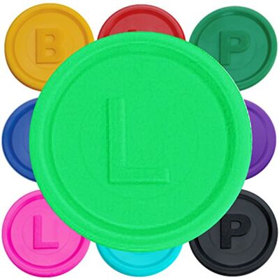SCHWABMARKEN 100 Pfandmarken, Chips, Token Farbe Neon-Grün L SCHWABMARKEN 100 Pfandmarken, Chips, Token Farbe Neon-Grün L