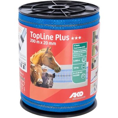 AKO Fencing Weidezaunband Topline Plus, 200m, 20mm, 0,311 Ω/m AKO Fencing Weidezaunband Topline Plus, 200m, 20mm, 0,311 Ω/m