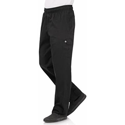 Chef Works Unisex Classic Fit Cargo Kochhose Schwarz, Größe: XXL / 2XL / Double Extra Large, Bundweite: 46 48 Zoll, Schrittlänge: 32 Zoll, Elastischer Bund B222-XXL Chef Works Unisex Classic Fit Cargo Kochhose Schwarz, Größe: XXL / 2XL / Double Extra Large, Bundweite: 46 48 Zoll, Schrittlänge: 32 Zoll, Elastischer Bund B222-XXL