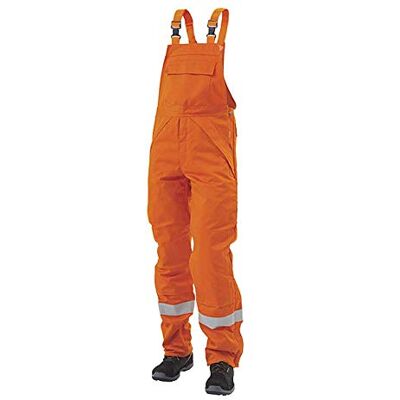 J.A.K. 1307123 Serie 12113 65% Baumwolle/34% Polyester/1% Negastat Thermo-Latzhose, Orange, L Größe J.A.K. 1307123 Serie 12113 65% Baumwolle/34% Polyester/1% Negastat Thermo-Latzhose, Orange, L Größe