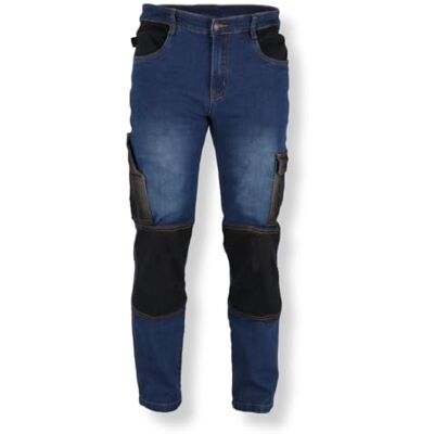Dedra BH45SP Jeans-Arbeitshose Herren – Robuste Denim Arbeitshose 280 g/m², Slim Fit, Elastisch, Strapazierfähig, Funktionale Taschen, Ideal für Handwerk, Werkstatt und Montage, Größe XXL Dedra BH45SP Jeans-Arbeitshose Herren – Robuste Denim Arbeitshose 280 g/m², Slim Fit, Elastisch, Strapazierfähig, Funktionale Taschen, Ideal für Handwerk, Werkstatt und Montage, Größe XXL