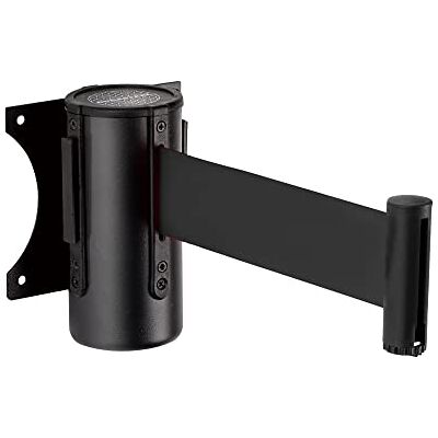 DuraSteel Ausziehbare Gurtbarriere zur Wandmontage, 2,5 m, schwarzer Sicherheitsgurt in stabilem schwarzem Gehäuse, Guardian 1.0 Indoor & Outdoor, Do Not Cross Caution Tape für Crowd Control DuraSteel Ausziehbare Gurtbarriere zur Wandmontage, 2,5 m, schwarzer Sicherheitsgurt in stabilem schwarzem Gehäuse, Guardian 1.0 Indoor & Outdoor, Do Not Cross Caution Tape für Crowd Control