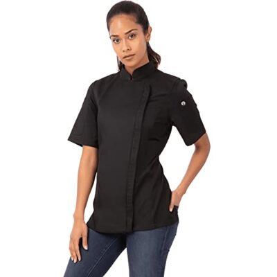 Chef Works Damen Springfield Kochmantel Kochjacke, schwarz, L Chef Works Damen Springfield Kochmantel Kochjacke, schwarz, L