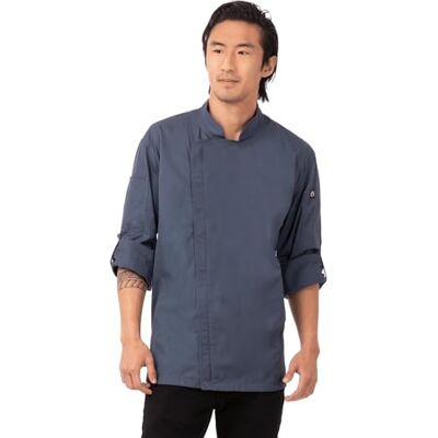 Chef Works Herren BCLZ008BLUL Kochjacken, blau, L Chef Works Herren BCLZ008BLUL Kochjacken, blau, L