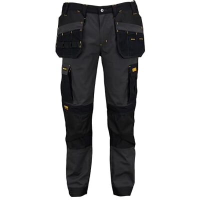 DeWalt Albany Herren Slim Fit Pro-Stretch Rip Stop Holster Pocket Work Utility Cargo Hose, grau/schwarz, 34W x 29L DeWalt Albany Herren Slim Fit Pro-Stretch Rip Stop Holster Pocket Work Utility Cargo Hose, grau/schwarz, 34W x 29L