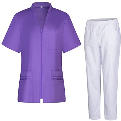 MISEMIYA Einheitliches Unisex-Peeling-Set – Medizinische Uniform mit Oberteil und Hose – 712-8312 Medium, Lila 68 MISEMIYA Einheitliches Unisex-Peeling-Set – Medizinische Uniform mit Oberteil und Hose – 712-8312 Medium, Lila 68