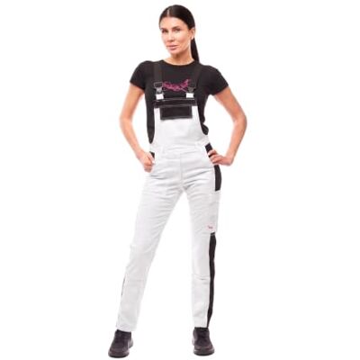 strongAnt Latzhose Damen stretch Arbeitshose für Frauen mit Kniepolstertaschen Baumwolle Cargo Hose Schwarz Grau Pink strongAnt Latzhose Damen stretch Arbeitshose für Frauen mit Kniepolstertaschen Baumwolle Cargo Hose Schwarz Grau Pink