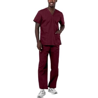 ADAR Medical Uniforms Adar Uniforms Universal Unisex Medical Uniform Unisex Drawstring Scrub Set 701 Burgundy XL ADAR Medical Uniforms Adar Uniforms Universal Unisex Medical Uniform Unisex Drawstring Scrub Set 701 Burgundy XL