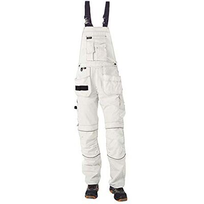 J.A.K. 150304B112 Serie 1503 60% Baumwolle/40% Polyester Latzhose, Weiß, 62 L (44/35) Größe J.A.K. 150304B112 Serie 1503 60% Baumwolle/40% Polyester Latzhose, Weiß, 62 L (44/35) Größe