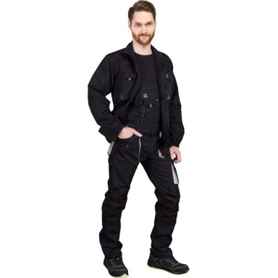 REIS FORECO-B Arbeitslatzhose für Herren Sicherheitshose Cargo Arbeitskleidung Arbeitshose Latzhose Arbeitsanzug Schwarz-Hellgrau Größe: 52 REIS FORECO-B Arbeitslatzhose für Herren Sicherheitshose Cargo Arbeitskleidung Arbeitshose Latzhose Arbeitsanzug Schwarz-Hellgrau Größe: 52