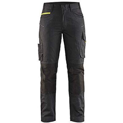 BLÅKLÄDER Blakläder 719513309933D19 Damen Service Arbeitshose mit Stretch, Schwarz/Gelb, Größe D19 BLÅKLÄDER Blakläder 719513309933D19 Damen Service Arbeitshose mit Stretch, Schwarz/Gelb, Größe D19