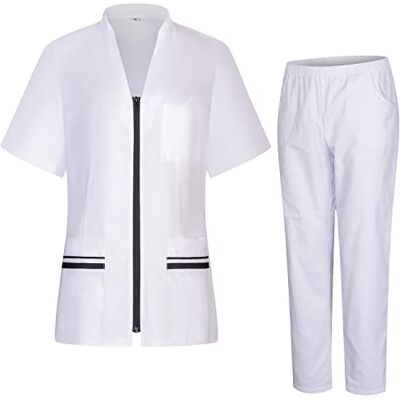 MISEMIYA Einheitliches Unisex-Peeling-Set – Medizinische Uniform mit Oberteil und Hose – 712-8312 Medium, Schwarz 21 MISEMIYA Einheitliches Unisex-Peeling-Set – Medizinische Uniform mit Oberteil und Hose – 712-8312 Medium, Schwarz 21