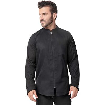 Chef Works Herren Nepal Kochmantel, Schwarz, Large Chef Works Herren Nepal Kochmantel, Schwarz, Large