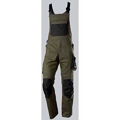 BP 1979-570-7332 Latzhose mit Kniepolstertaschen Stretch-Hosenträger Verstellbarer Bund 65% Polyester, 35% Baumwolle Normale Passform Größe: 56n Farbe: oliv/schwarz BP 1979-570-7332 Latzhose mit Kniepolstertaschen Stretch-Hosenträger Verstellbarer Bund 65% Polyester, 35% Baumwolle Normale Passform Größe: 56n Farbe: oliv/schwarz