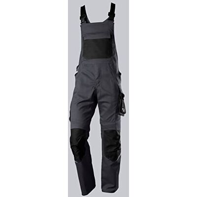 BP 1979-570-5632 Latzhose mit Kniepolstertaschen Stretch-Hosenträger Verstellbarer Bund 65% Polyester, 35% Baumwolle Normale Passform Größe: 52n Farbe: anthrazit/schwarz BP 1979-570-5632 Latzhose mit Kniepolstertaschen Stretch-Hosenträger Verstellbarer Bund 65% Polyester, 35% Baumwolle Normale Passform Größe: 52n Farbe: anthrazit/schwarz