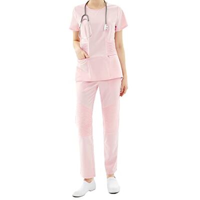 MISEMIYA Arbeitskleidung Frau Kurze ÄRMEL Unisex-Schrubb-Set Medizinische Uniform mit Oberteil und Hose Ref.0053 Large, Pink MISEMIYA Arbeitskleidung Frau Kurze ÄRMEL Unisex-Schrubb-Set Medizinische Uniform mit Oberteil und Hose Ref.0053 Large, Pink