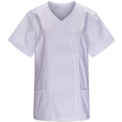 MISEMIYA Gesundheitskasack für Damen, Arbeitseinheit, Krankenhaus, Reinigung von Tierarzneimitteln, weiß, 38 MISEMIYA Gesundheitskasack für Damen, Arbeitseinheit, Krankenhaus, Reinigung von Tierarzneimitteln, weiß, 38