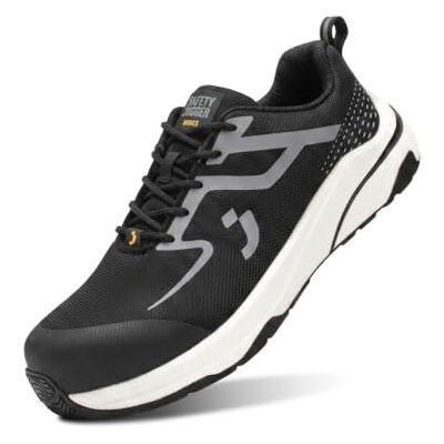 SAFETY JOGGER Freedom S1PS Leichte Sicherheitsschuhe Schwarz Atmungsaktive und Bequeme Arbeitsschuhe Herren und Damen mit Kunststoffkappe, breiter Zehenkappe, ESD und Barfuß Design SAFETY JOGGER Freedom S1PS Leichte Sicherheitsschuhe Schwarz Atmungsaktive und Bequeme Arbeitsschuhe Herren und Damen mit Kunststoffkappe, breiter Zehenkappe, ESD und Barfuß Design