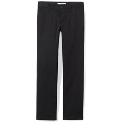 Amazon Mädchen Uniform Chinohose Mit Flacher Vorderseite Und Verstellbarem Stretch, Schwarz, 7 Jahre Amazon Mädchen Uniform Chinohose Mit Flacher Vorderseite Und Verstellbarem Stretch, Schwarz, 7 Jahre