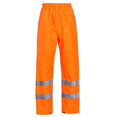 Blackrock wasserdichte Überhose mit hoher Sichtbarkeit, orange, reflektierende Sicherheitsarbeitshose für Herren und Damen, wasserdichte Regenhose mit hoher Sichtbarkeit vollständig EN-Zertifiziert Blackrock wasserdichte Überhose mit hoher Sichtbarkeit, orange, reflektierende Sicherheitsarbeitshose für Herren und Damen, wasserdichte Regenhose mit hoher Sichtbarkeit vollständig EN-Zertifiziert