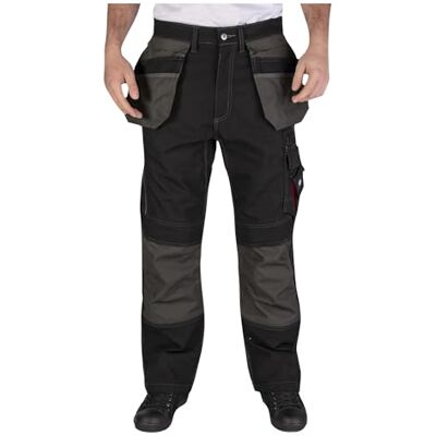 Lee Cooper Workwear LCPNT224 Herren Contrast Multi & Holster Pocket Kniepolster Arbeitssicherheit Cargohose Hose, Schwarz, 30W / 31L Lee Cooper Workwear LCPNT224 Herren Contrast Multi & Holster Pocket Kniepolster Arbeitssicherheit Cargohose Hose, Schwarz, 30W / 31L