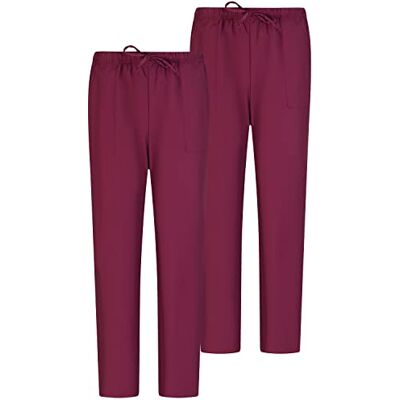 MISEMIYA Pack 2 Pcs Arbeitshosen Unisex ELASTISCHE Taille UNIFORM KLINIK Krankenhaus Reinigung TIERARZT Gesundheit Large, Granat 68 MISEMIYA Pack 2 Pcs Arbeitshosen Unisex ELASTISCHE Taille UNIFORM KLINIK Krankenhaus Reinigung TIERARZT Gesundheit Large, Granat 68