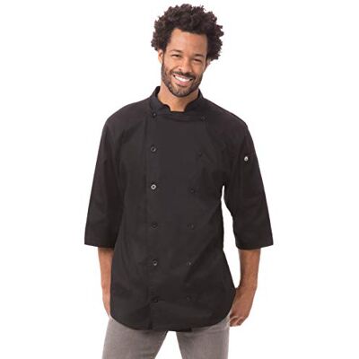 Chef Works Sleeve Chef Shirt, S100-BLK-L Chef Works Sleeve Chef Shirt, S100-BLK-L