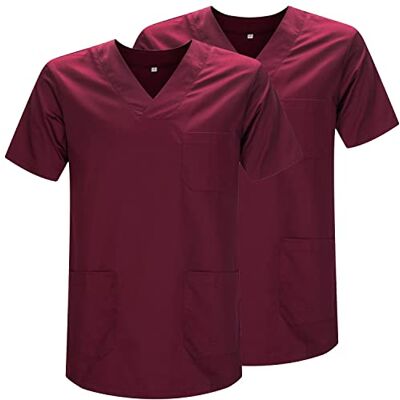 MISEMIYA Packung 2 STK. SANITÄRE CASACA Unisex SANITÄRE Uniformen SANITÄRE UNIFORM MEDIZINISCHE UNIFORM Ref. 817 * 2 Small, Granat 21 MISEMIYA Packung 2 STK. SANITÄRE CASACA Unisex SANITÄRE Uniformen SANITÄRE UNIFORM MEDIZINISCHE UNIFORM Ref. 817 * 2 Small, Granat 21