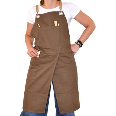 Corot Töpferschürze, 100% Baumwolle, 2 geschnittene Beine, geteilte Beine, 2 große Taschen, verstellbare Riemen, für Erwachsene, Männer, Frauen, für Bildhauer, Handwerker, Töpfer Corot Töpferschürze, 100% Baumwolle, 2 geschnittene Beine, geteilte Beine, 2 große Taschen, verstellbare Riemen, für Erwachsene, Männer, Frauen, für Bildhauer, Handwerker, Töpfer